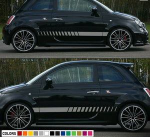 Decal sticker Stripe For Fiat 500 Abarth 595 2016 2017 2018 Rims Cover wheels