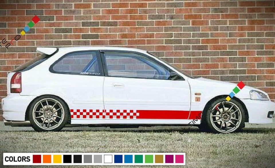 Decal sticker Stripe For HONDA civic 1997 1998 1999 2000 EK9 Type R lip brakes