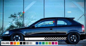 Decal sticker Stripe For HONDA civic 1997 1998 1999 2000 EK9 Type R lip brakes