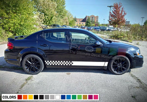 Checkered Decal sticker Stripe for with Dodge Avenger tune finishing flag Design