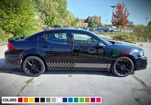 Checkered Decal sticker Stripe for with Dodge Avenger tune finishing flag Design