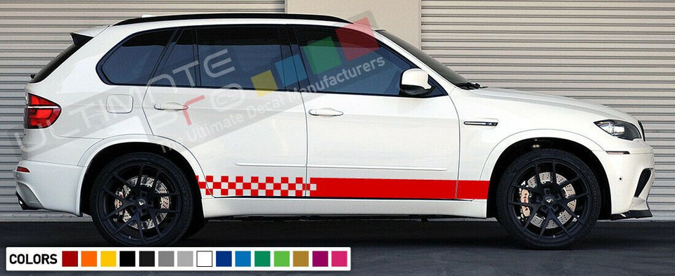 Decal sticker Stripe kit compatible with BMW X5 M 2010-2016 Spoiler Bumper Lip