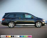 Decal sticker Stripe kit compatible with Honda Odyssey roof rack Spoiler Skirt