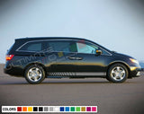 Decal sticker Stripe kit compatible with Honda Odyssey roof rack Spoiler Skirt