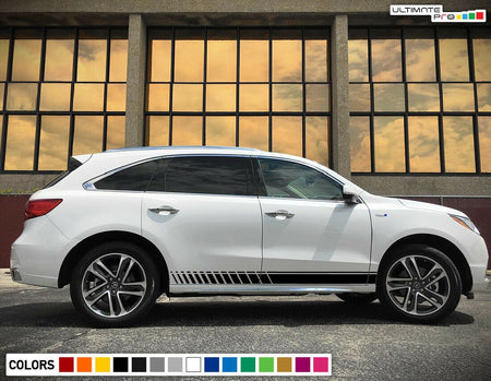 Decal sticker Stripe kit for Acura Honda MDX LED Xenon chrome Headlight Skirts