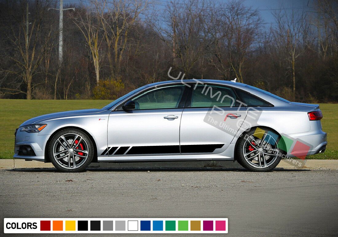 Decal Sticker Stripe Kit For Audi A6 S Line 2016 2017 2018 Wing Bumper ...