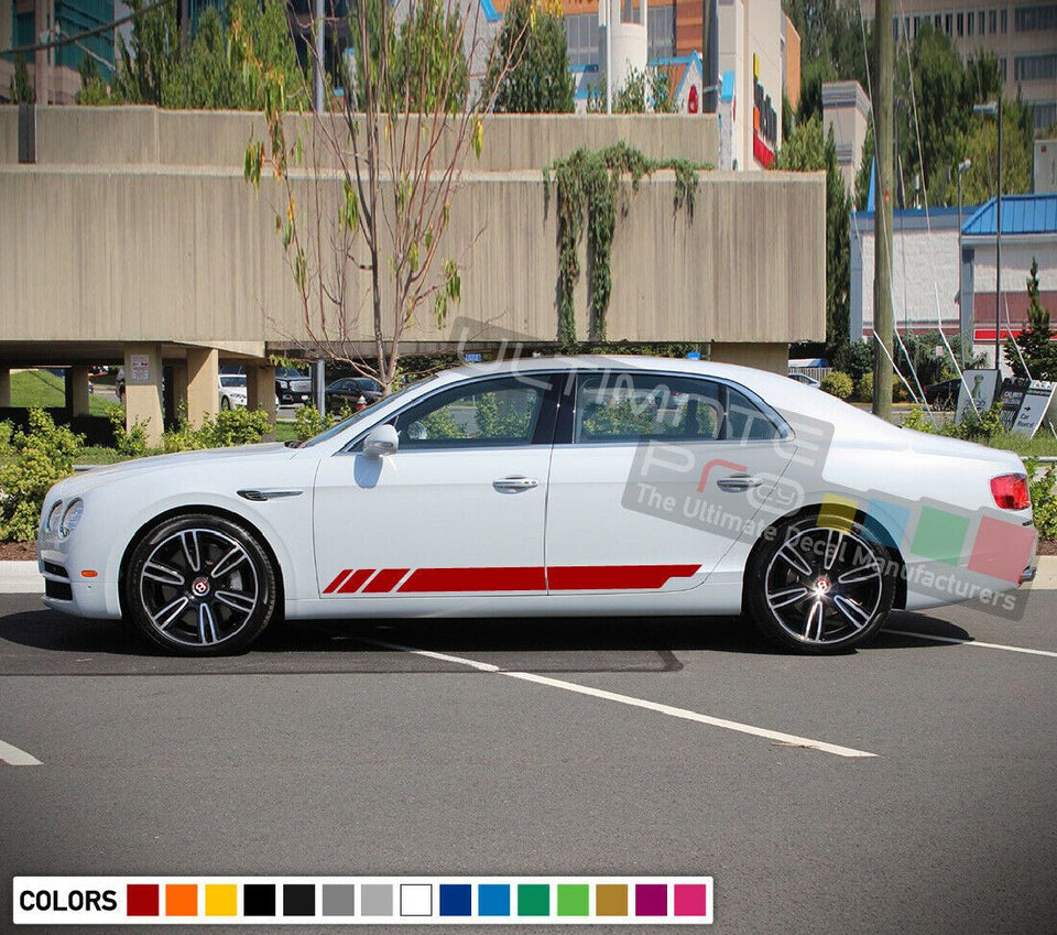 Decal sticker Stripe kit For Bentley Flying Spur Carbon lip trim wing chrome arm