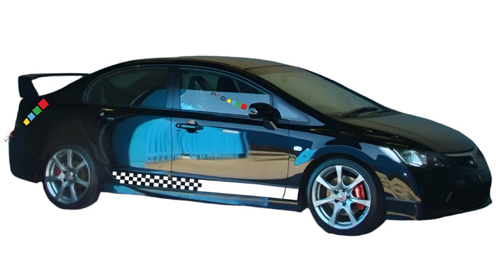Decal sticker Stripe kit For HONDA Civic Type R 2006 2011 Carbon Fd2 body lip 2