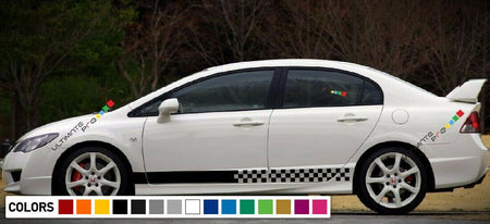 Decal sticker Stripe kit For HONDA Civic Type R 2006 2011 Carbon Fd2 body lip 2
