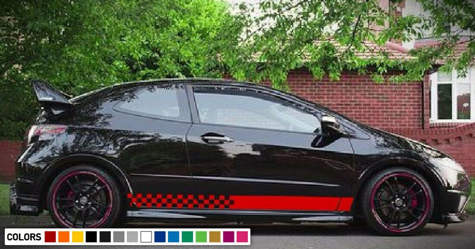 Decal sticker Stripe kit For HONDA Civic Type R 2006 2011 xenon FN2 light cover