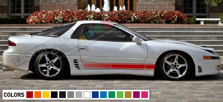 Decal Sticker Stripe Kit For Mitsubishi 3000 GT 1990 2001 Chrome Headlight Turbo