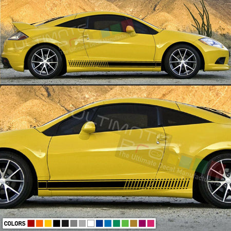 Decal Sticker Stripe Kit For Mitsubishi Eclipse 2012 LED Headlight Bumper Carbon