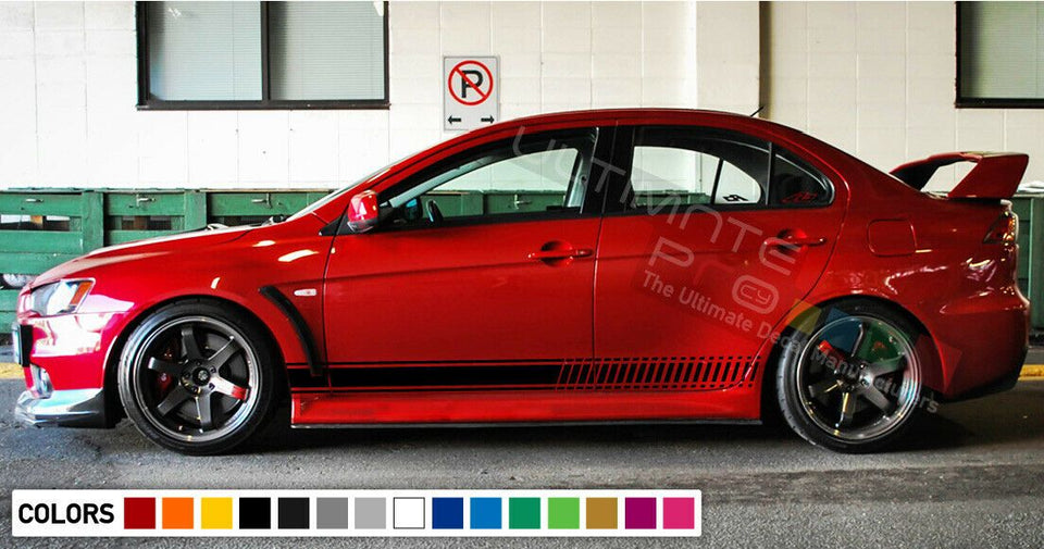 Decal Sticker Stripe Kit For Mitsubishi Lancer Evolution 10 X Light Splitter EVO