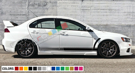 Decal Sticker Stripe Kit For Mitsubishi Lancer Evolution 10 X Light Splitter EVO