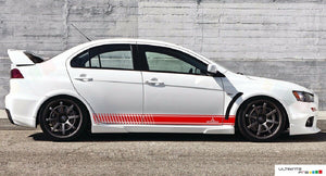 Decal Sticker Stripe Kit For Mitsubishi Lancer Evolution Evo 10 X Spoiler Lip