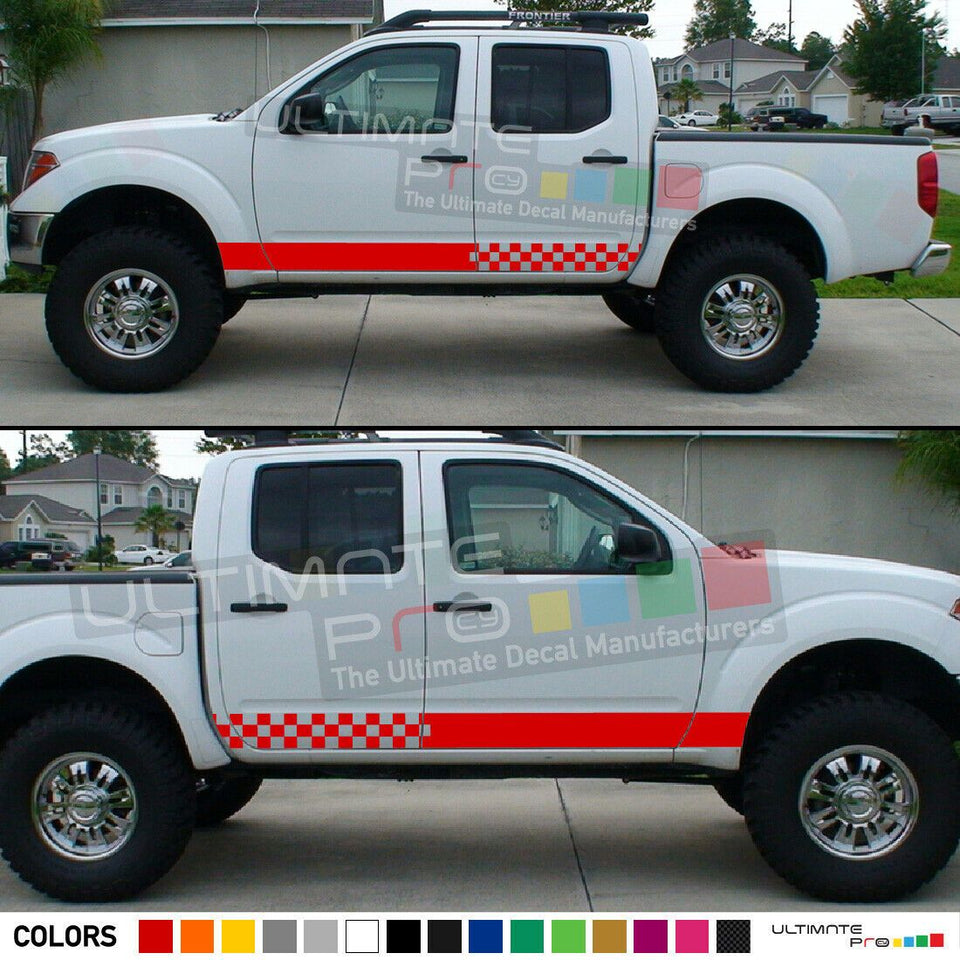 Decal sticker Stripe kit For Nissan Navara Frontier 4 x 4 Pickup truck T6 lift