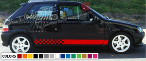 Decal sticker Stripe kit For PEUGEOT 106 Rallye Version 1.6 XSi PHASE 1991-2003