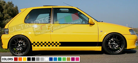 Decal sticker Stripe kit For PEUGEOT 106 TU5J4 TU5J2 GTi Rallye Phase 1 2 16V
