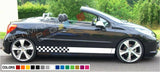 Decal sticker Stripe kit For PEUGEOT 207 CC body hid flare spoiler wing xenon