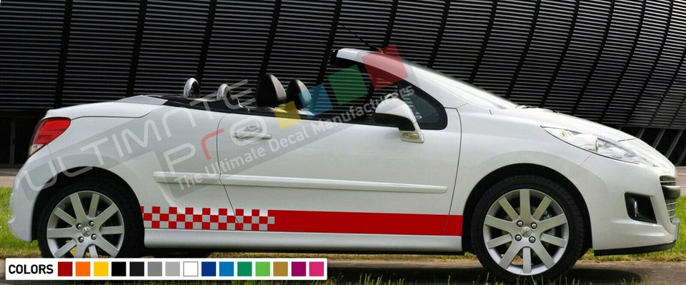 Decal sticker Stripe kit For PEUGEOT 207 CC body hid flare spoiler wing xenon