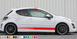 Decal Sticker Stripe kit For PEUGEOT 207 RC CC Wing Lip Xenon Light Graphic Hid