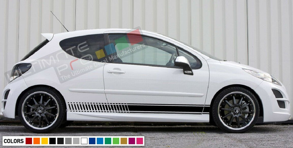 Decal Sticker Stripe kit For PEUGEOT 207 RC Headlight Lamp Panel Body Mirror