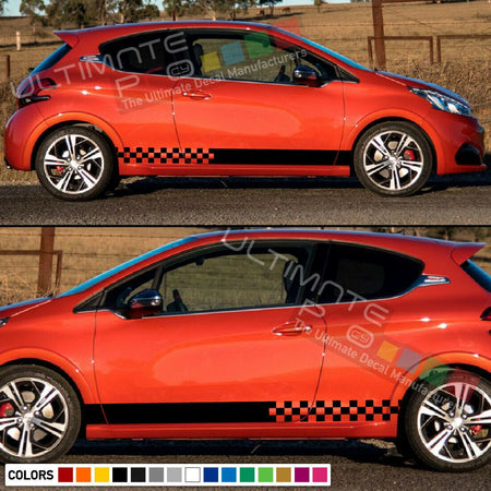 Decal sticker Stripe kit For PEUGEOT 208 rc Graphics racing 2012 sport mirror