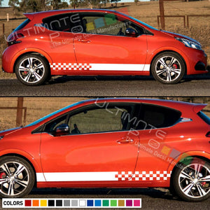 Decal sticker Stripe kit For PEUGEOT 208 rc Graphics racing 2012 sport mirror