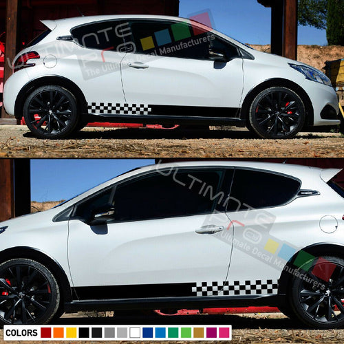 Decal sticker Stripe kit For PEUGEOT 208 rc Graphics racing 2012 sport mirror