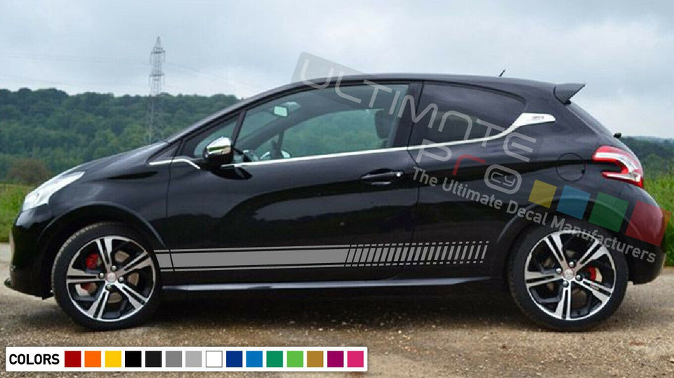 Decal Sticker Stripe kit For PEUGEOT 208 RC GTI Front Tail Lamp Wing Tune Body