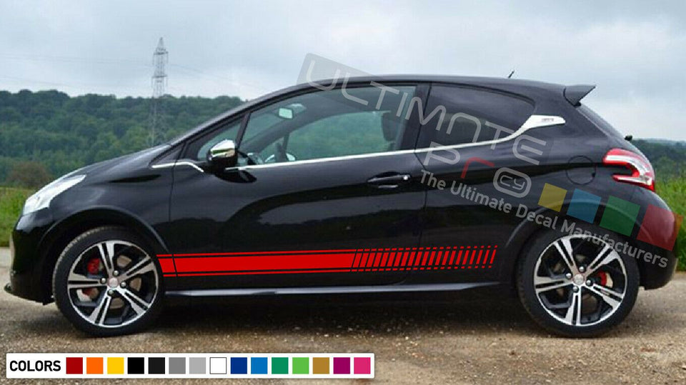 Decal Sticker Stripe kit For PEUGEOT 208 RC GTI Front Tail Lamp Wing Tune Body