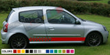 Decal sticker Stripe kit For Renault Clio II body hid flare spoiler wing xenon