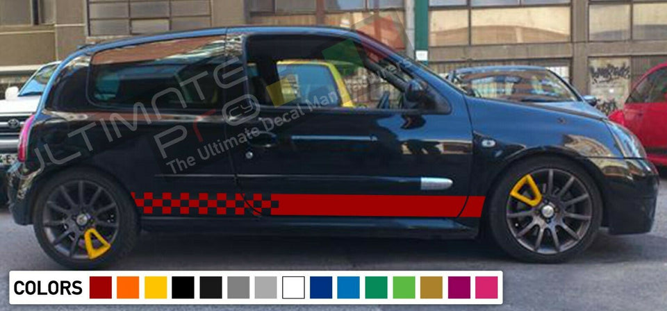 Decal sticker Stripe kit For Renault Clio II body hid flare spoiler wing xenon