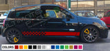 Decal sticker Stripe kit For Renault Clio II body hid flare spoiler wing xenon