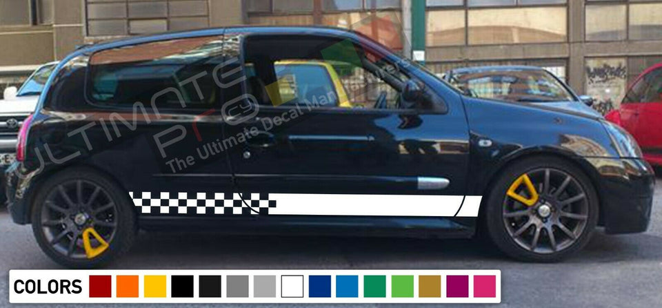 Decal sticker Stripe kit For Renault Clio II body hid flare spoiler wing xenon