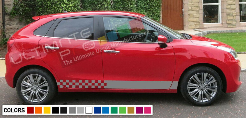 Decal sticker Stripe kit For Suzuki Baleno body lowering mirror 2012 2013 2014