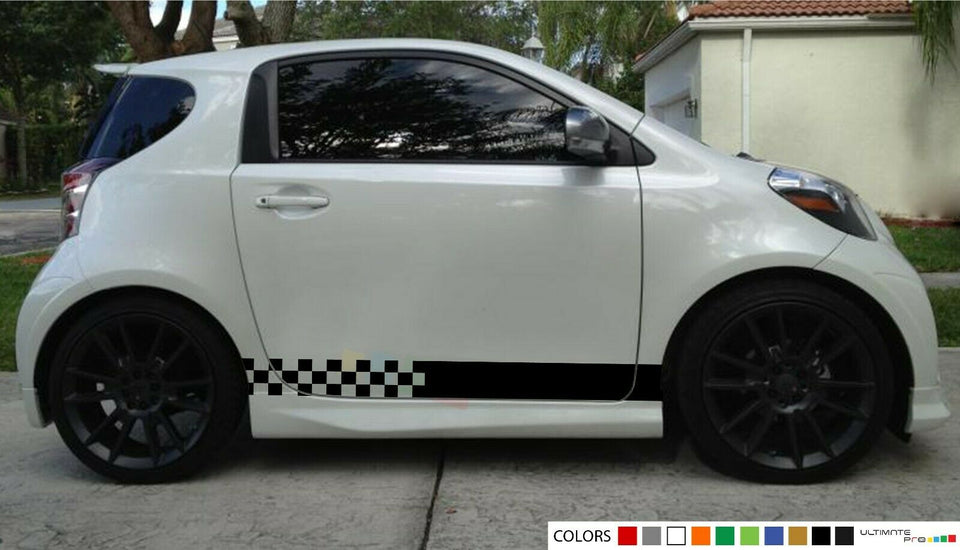 Decal sticker Stripe kit For Toyota IQ sport kit lip carbon skirt body side trim