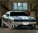 Dual stripes tween rally racing Decal Sticker Stripe lip Kit for Dodge Challenger RT Tail Light Scoop Splitter