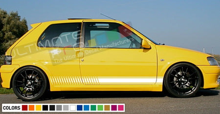 Decal Sticker Stripes Body Kit For PEUGEOT 106 Rallye Exhaust Tune Handle Mirror