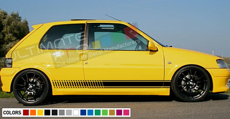 Decal Sticker Stripes Body Kit For PEUGEOT 106 Rallye Exhaust Tune Handle Mirror