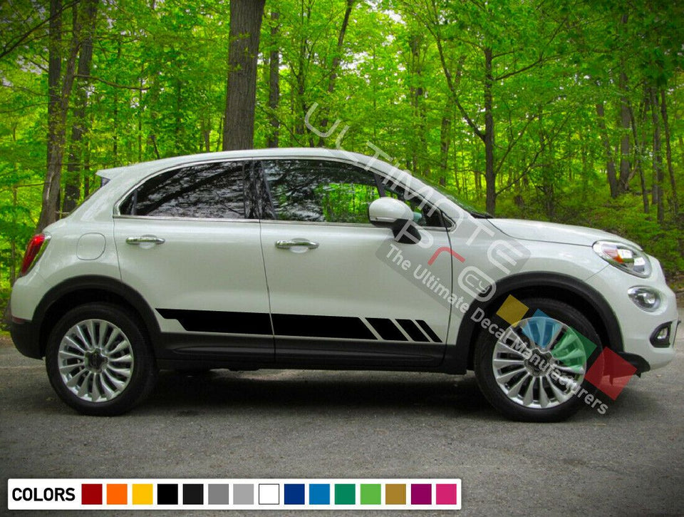 Decal sticker Stripes kit For Fiat 500X Graphics body lowering sport 2018 seat