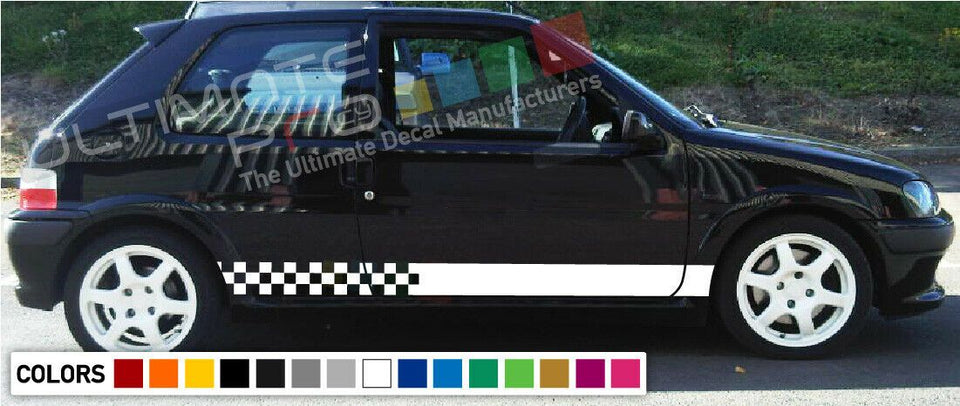 Decal sticker Stripes kit For PEUGEOT 106 body lowering tune race Rallye 1.6 GTI