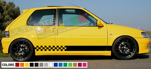 Decal sticker Stripes kit For PEUGEOT 106 body lowering tune race Rallye 1.6 GTI