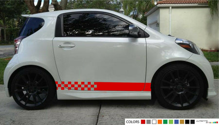 Decal sticker Stripes kit For Toyota IQ graphic rear front mirror light diffuser