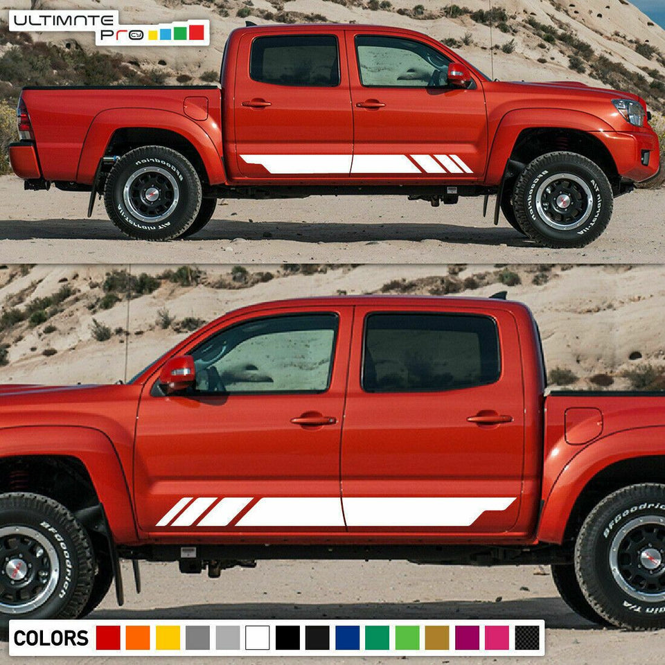 Decal sticker stripes kit For TOYOTA TACOMA side steps 2013 2017 2016 2015 2014