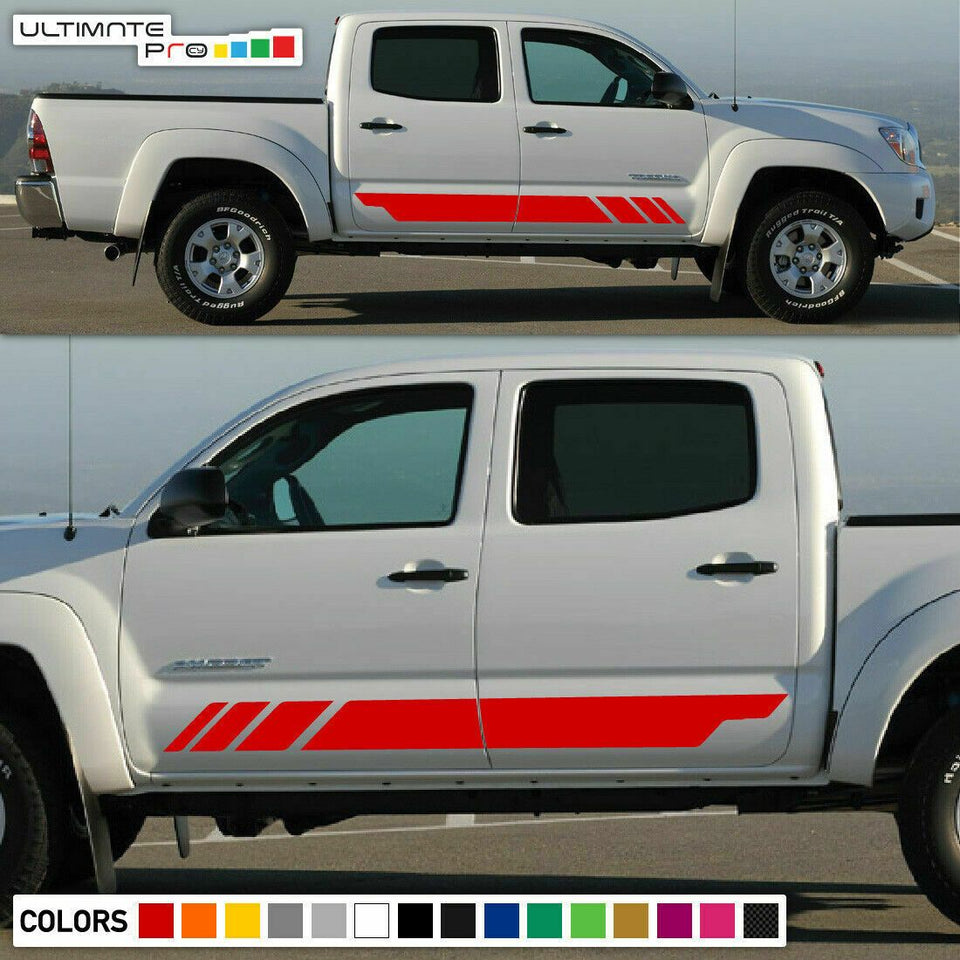 Decal sticker stripes kit For TOYOTA TACOMA side steps 2013 2017 2016 2015 2014