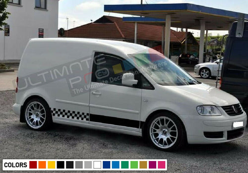 Decal sticker Stripes kit For Volkswagen Caddy R line Graphics Van body lowering