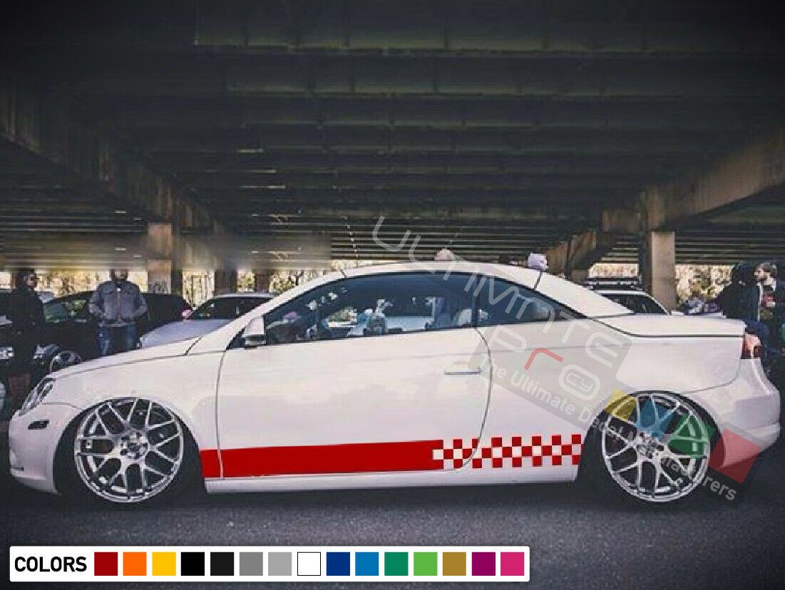 Decal sticker Stripes kit For Volkswagen Eos R line Graphics body lowe ...