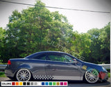 Decal sticker Stripes kit For Volkswagen Eos tsi fsi body lower line R badge rim