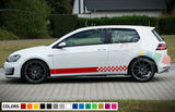 Decal sticker Stripes kit For Volkswagen Golf Mk4 Mk5 Mk6 Mk7 Emblem Badge body